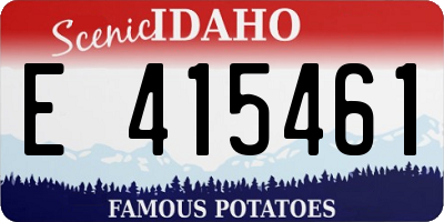 ID license plate E415461