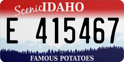 ID license plate E415467