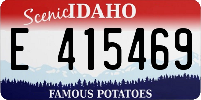 ID license plate E415469