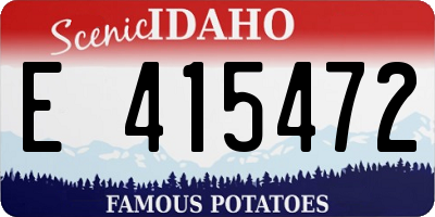 ID license plate E415472