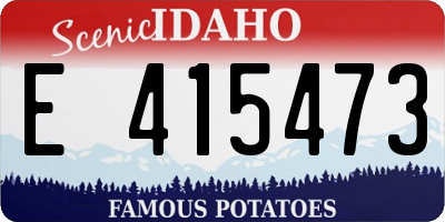 ID license plate E415473