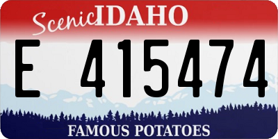 ID license plate E415474