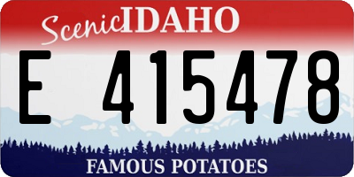 ID license plate E415478