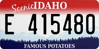 ID license plate E415480
