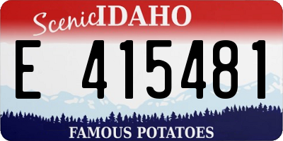 ID license plate E415481