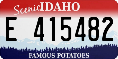 ID license plate E415482