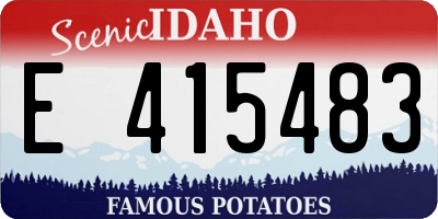 ID license plate E415483