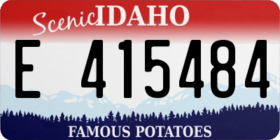 ID license plate E415484