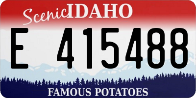 ID license plate E415488