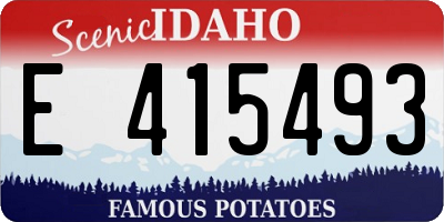 ID license plate E415493