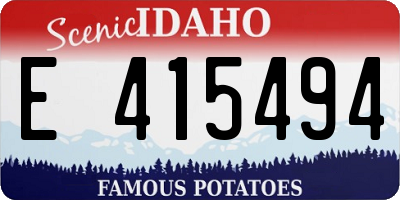 ID license plate E415494