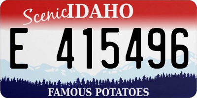 ID license plate E415496