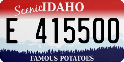 ID license plate E415500