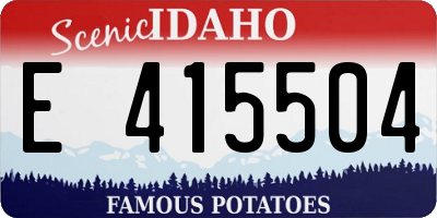 ID license plate E415504