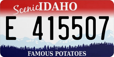 ID license plate E415507