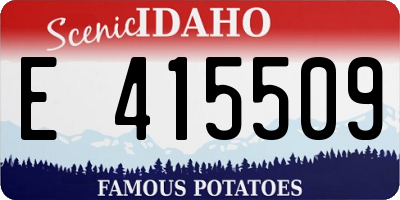 ID license plate E415509