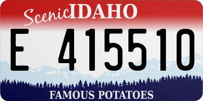 ID license plate E415510