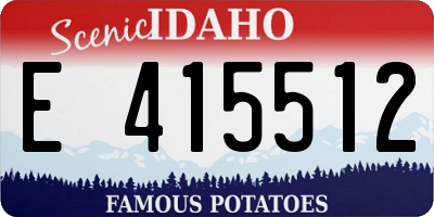 ID license plate E415512