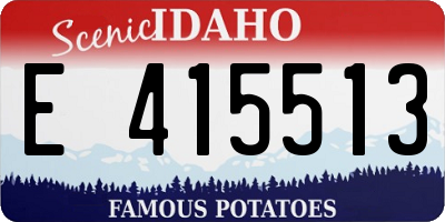 ID license plate E415513