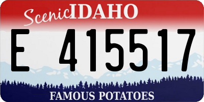 ID license plate E415517