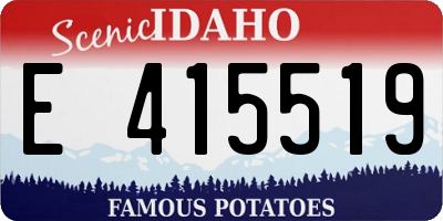 ID license plate E415519