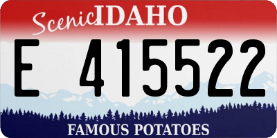 ID license plate E415522