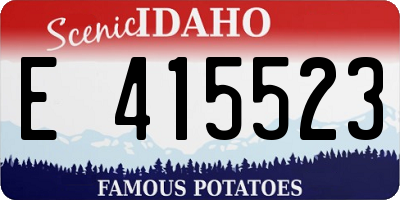 ID license plate E415523