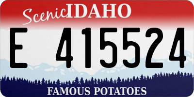 ID license plate E415524