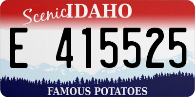 ID license plate E415525