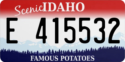 ID license plate E415532