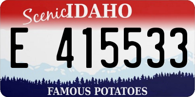 ID license plate E415533