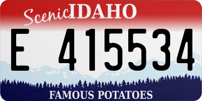 ID license plate E415534
