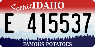 ID license plate E415537