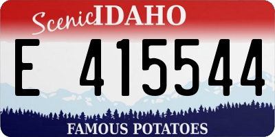 ID license plate E415544
