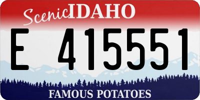 ID license plate E415551