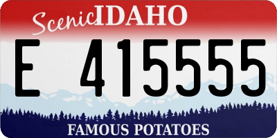 ID license plate E415555