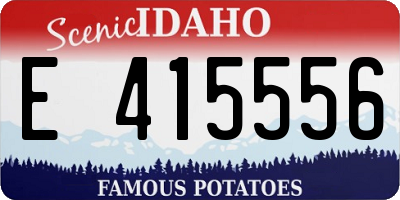 ID license plate E415556