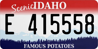 ID license plate E415558