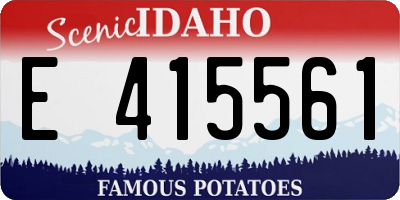 ID license plate E415561