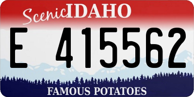 ID license plate E415562