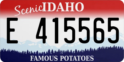 ID license plate E415565