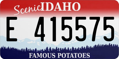 ID license plate E415575