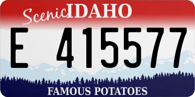 ID license plate E415577