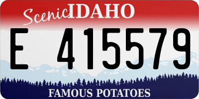 ID license plate E415579