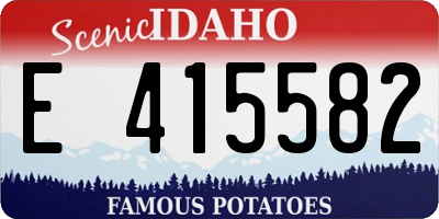 ID license plate E415582