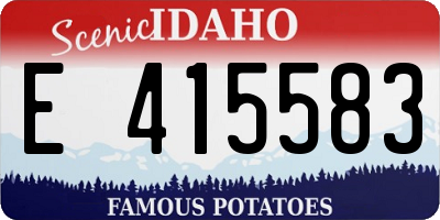 ID license plate E415583