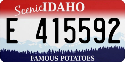 ID license plate E415592