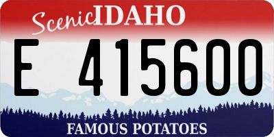 ID license plate E415600