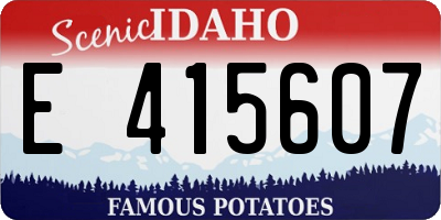 ID license plate E415607