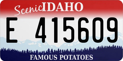 ID license plate E415609